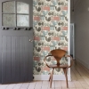Picture of Hennika Coral Patchwork Wallpaper