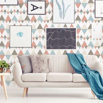 Show details for Trilogy Coral Geometric Wallpaper