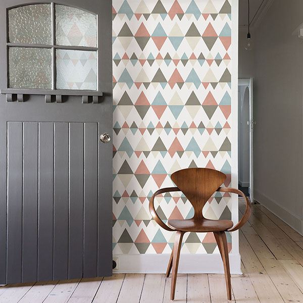 282125131 Trilogy Coral Geometric Wallpaper by AStreet Prints