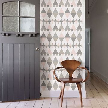 Show details for Trilogy Light Pink Geometric Wallpaper
