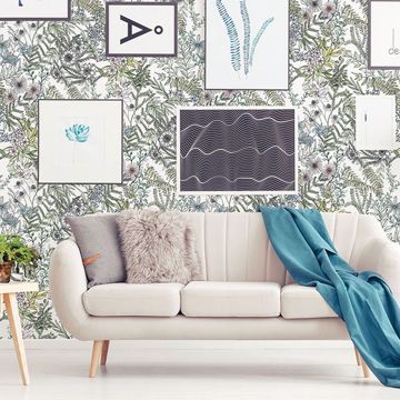 Show details for Full Bloom Off-White Floral Wallpaper