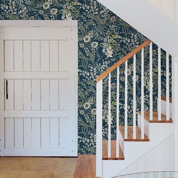 Show details for Full Bloom Navy Floral Wallpaper