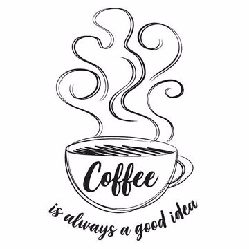 Show details for Always Coffee Wall Quote Decals