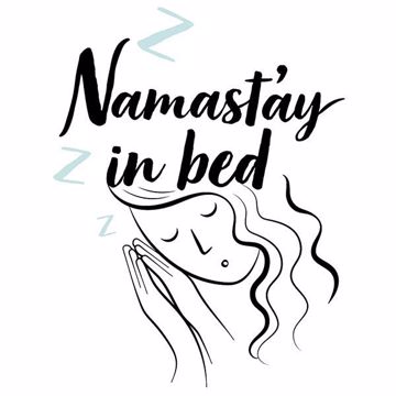 Show details for Namast'ay in Bed Wall Quote Decals