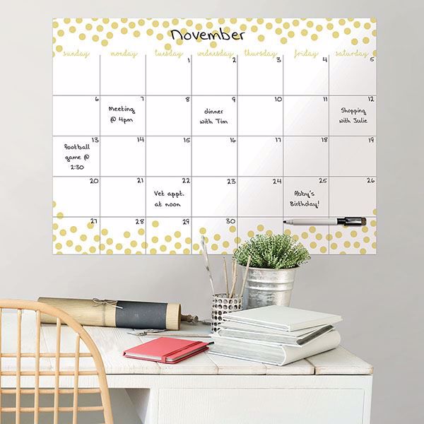 Wall Pops Dry Erase Calendar Decal Monthly White Wall Design Ideas
