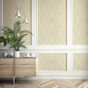Show details for Malo Wheat Sisal Ogee Wallpaper