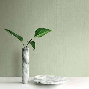 Show details for Oriel Light Green Fine Linen Wallpaper