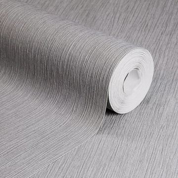 Show details for Hera Grey Textured Wallpaper