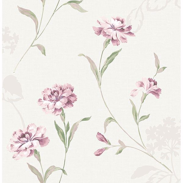 Picture of Caserta Pink Floral Wallpaper