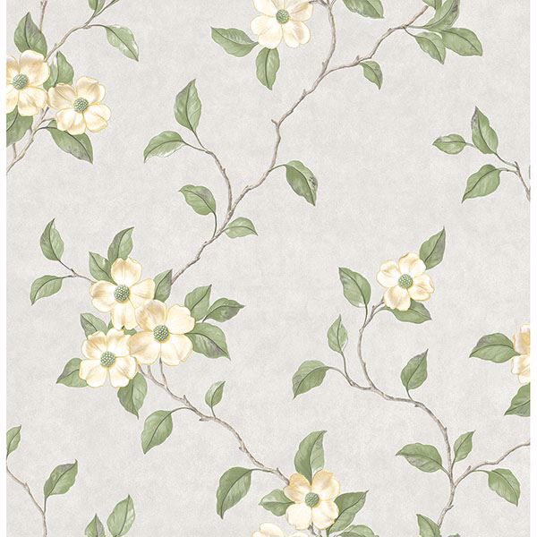 Picture of Nantes Light Grey Floral Trails Wallpaper