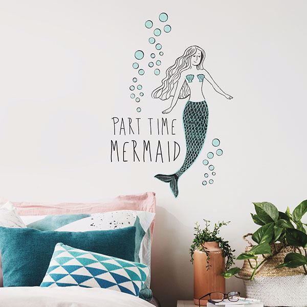 Part Time Mermaid Wall E Decals