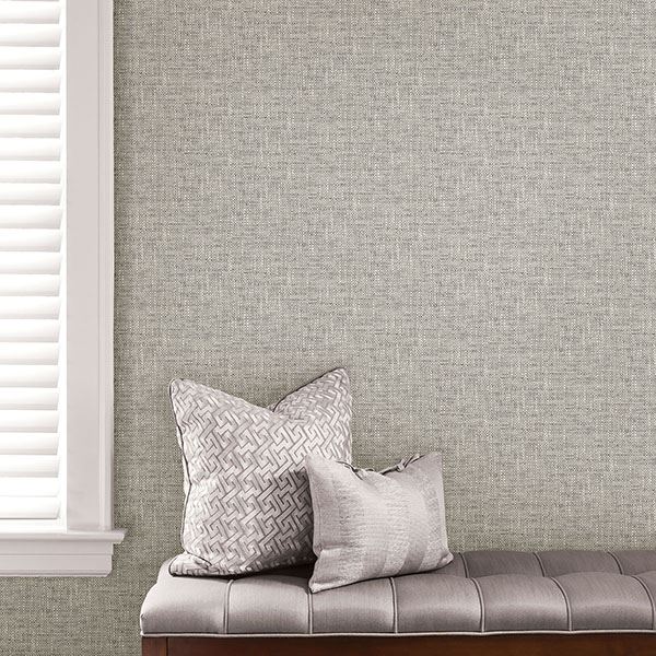 NU2873 - Grey Poplin Texture Peel and Stick Wallpaper - by NuWallpaper