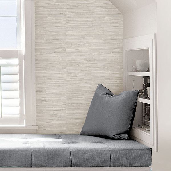 NU2875 - Cream Grassweave Peel and Stick Wallpaper - by NuWallpaper