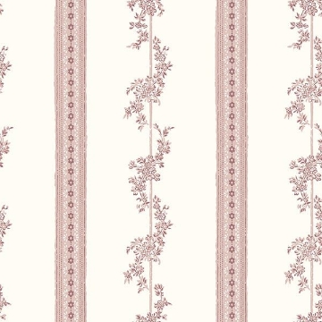 Picture of Drottningholm Rose Floral Stripe Wallpaper