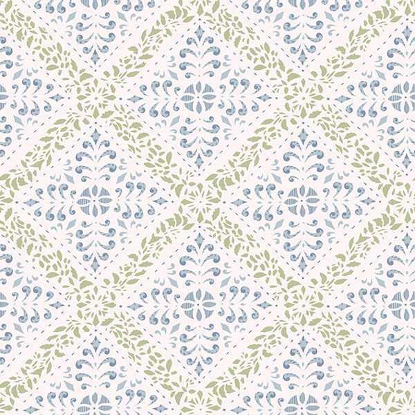Picture of Nyborg Blue Ornamental Geometric Wallpaper