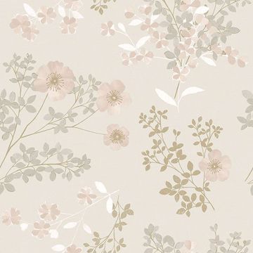 Picture of Prairie Rose Blush Floral Wallpaper