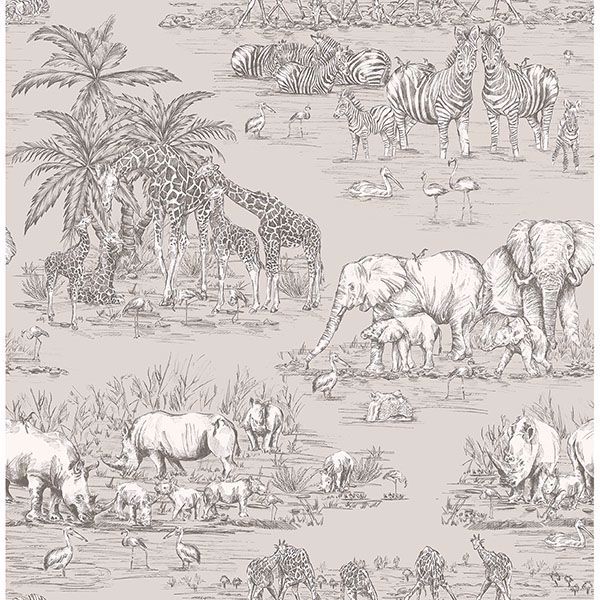 Picture of Durban Grey Watering Hole Wallpaper