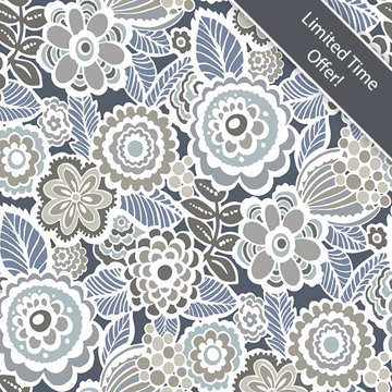 Show details for Dream On Navy Peel and Stick Wallpaper