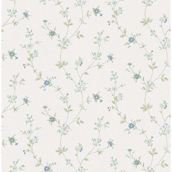 Picture of Sameulsson Light Blue Small Floral Trail Wallpaper