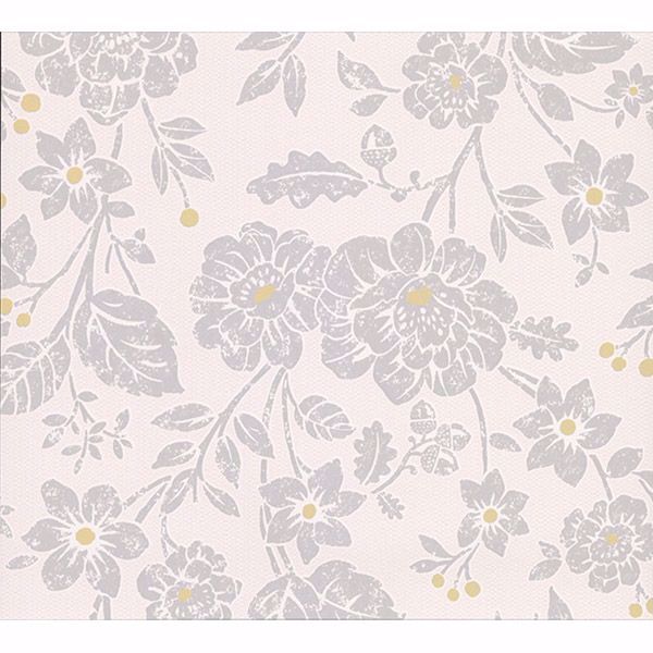 2813 M1348 Bourdain Light Grey Floral Wallpaper By Advantage