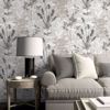 Picture of Pippin Grey Wild Flowers Wallpaper