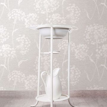 Show details for Garvey Light Grey Dandelion Wallpaper