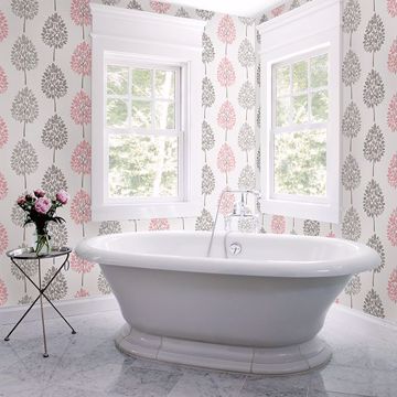 Show details for Saar Pink Tree Wallpaper