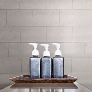 Show details for Neale White Subway Tile Wallpaper