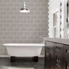 Picture of Neale Light Grey Subway Tile Wallpaper