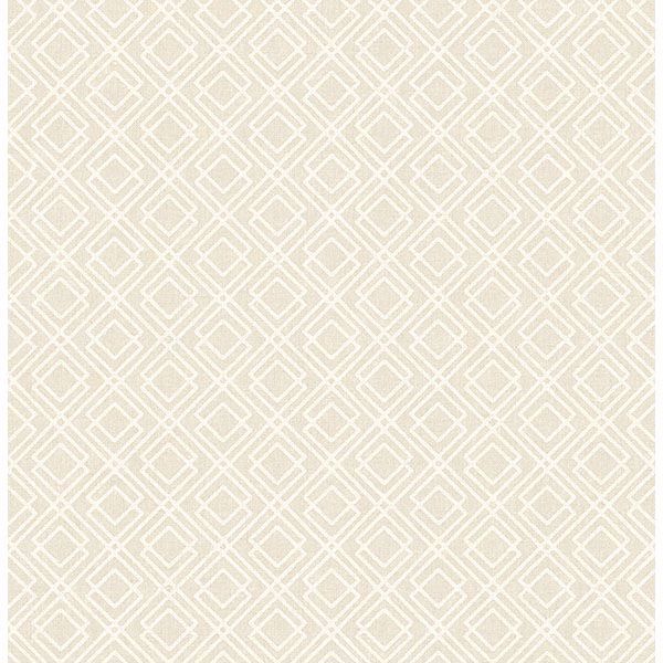 Picture of Puck Wheat Geometric Wallpaper