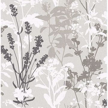 Show details for Desdemona Multicolor Floral Silhouettes Wallpaper
