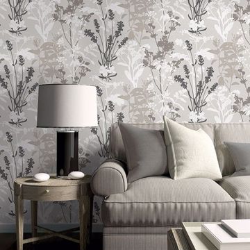 Show details for Desdemona Multicolor Floral Silhouettes Wallpaper