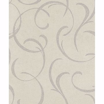 Picture of Lysander Silver Scrolls Wallpaper
