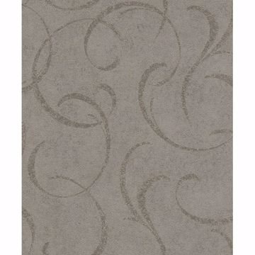 Picture of Lysander Taupe Scrolls Wallpaper