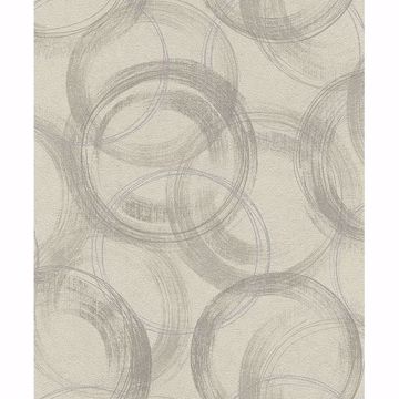 Picture of Yorick Taupe Distressed Circle Wallpaper