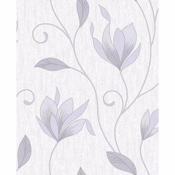 Show details for Mercutio Grey Floral Trail Wallpaper