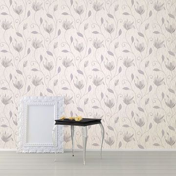 Show details for Mercutio Grey Floral Trail Wallpaper