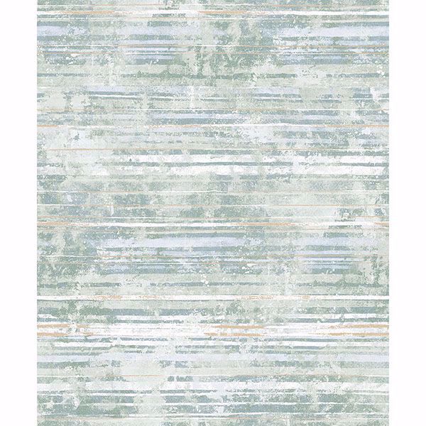 Picture of Makayla Sea Green Distressed Stripe Wallpaper