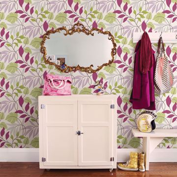 Show details for Eden Purple Modern Leaf Trail