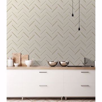 Show details for Punta Mita Cream Chevron Wallpaper