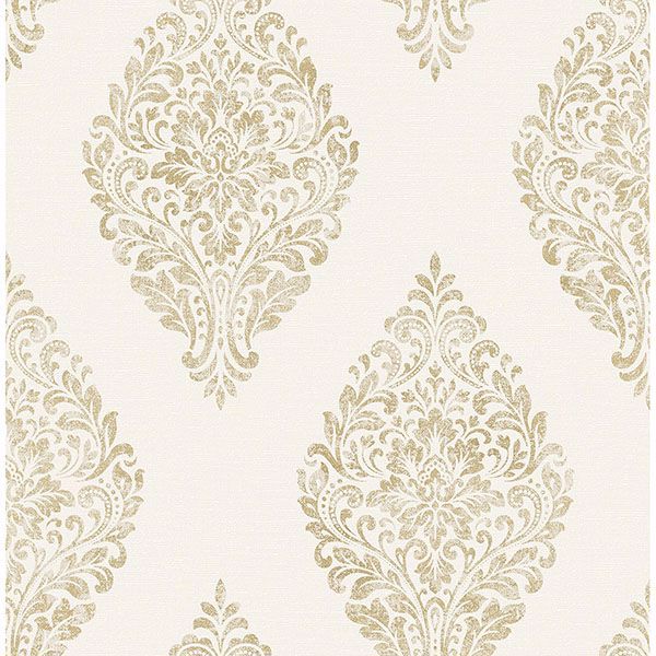 Picture of Pascale Off-white Medallion Wallpaper