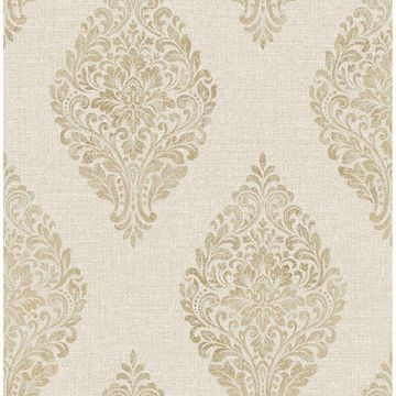 Picture of Pascale Gold Medallion Wallpaper
