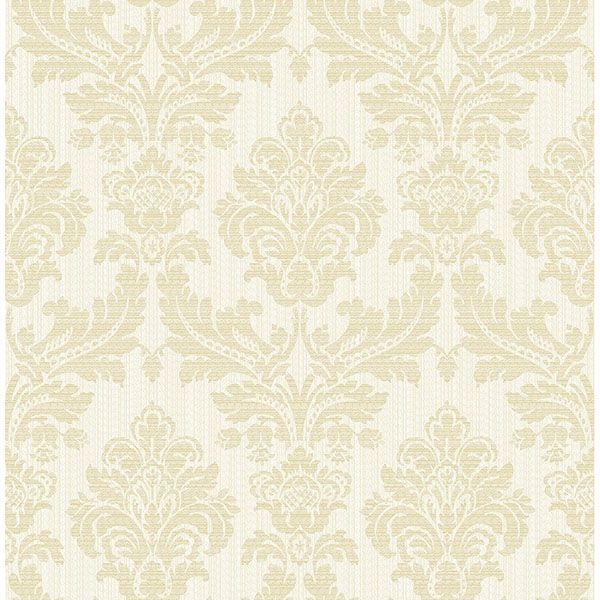 Picture of Piers Cream Texture Damask Wallpaper