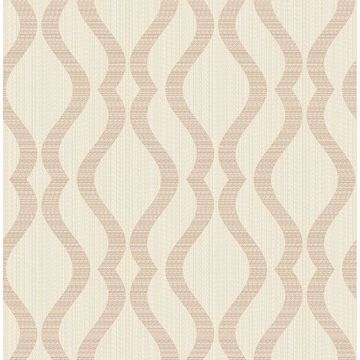 Picture of Yves Rose Gold Ogee Wallpaper