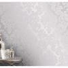 Picture of Margot Silver Damask Wallpaper