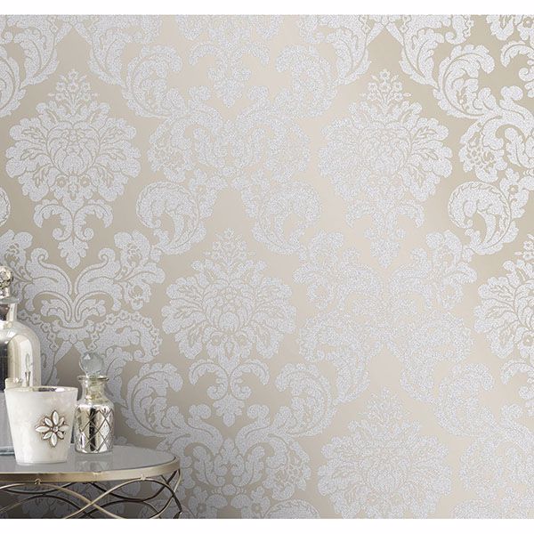 2834-42250 - Margot Bronze Damask Wallpaper - by Advantage