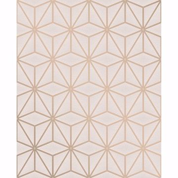 Picture of Augustin Rose Gold Geometric Wallpaper