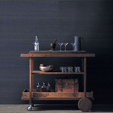 Show details for Peninnsula Navy Sisal Grasscloth Wallpaper