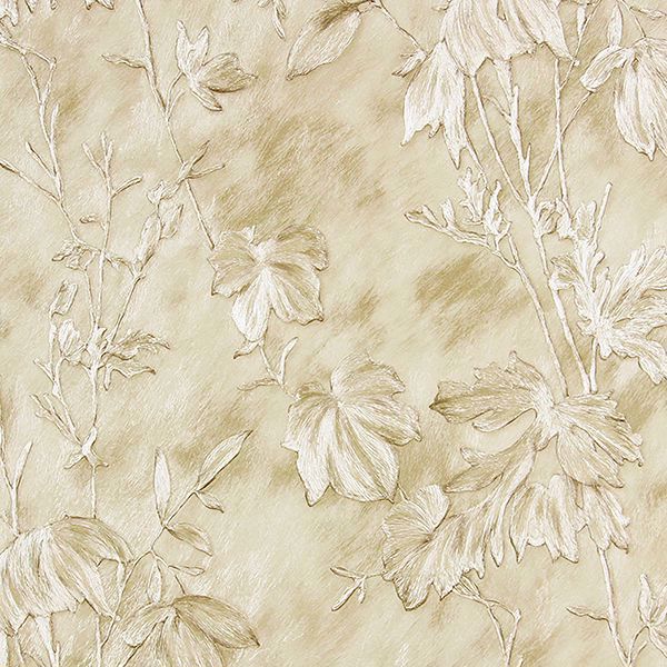 Picture of Portofino Cream Cow Leaves Wallpaper