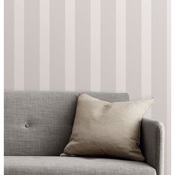 Show details for Visby Silver Stripe Wallpaper